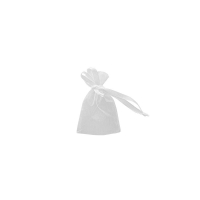 White organza pouches, 7 x 7 cm