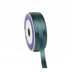 Satin finish man-made teal ribbon