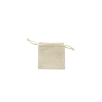 Natural linen pouches with cotton drawstrings, 75g (x 5)