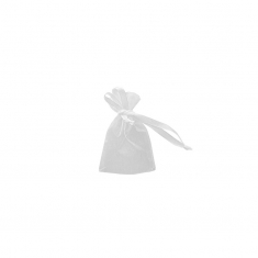 White organza pouches, 7 x 7 cm