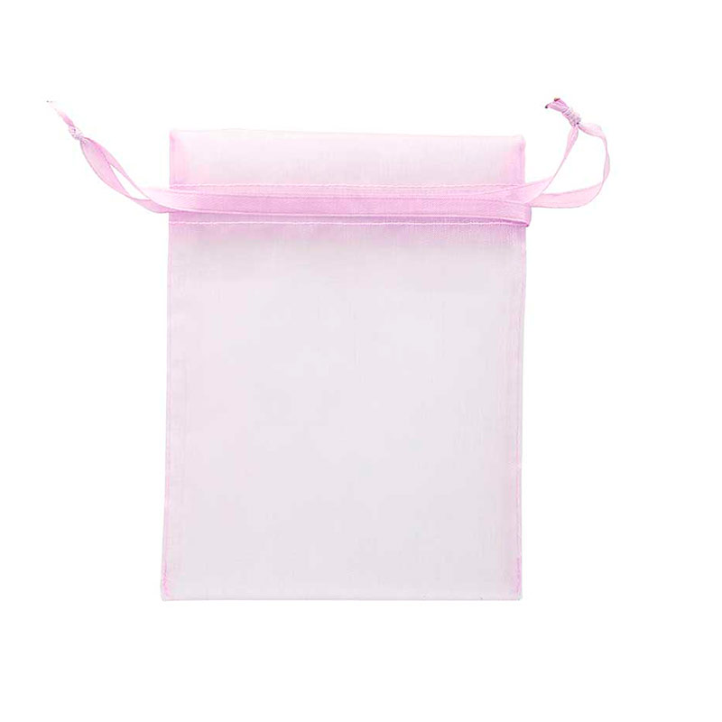 Wisteria colour organza pouches, 12 x 13 cm