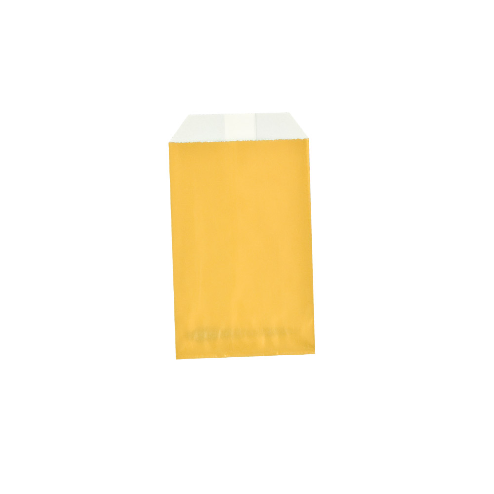 Satin finish gold paper sachets, 7 x 12 cm, 70g (x250)