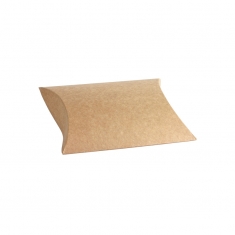 Natural kraft card pillow boxes, 290g - 4 x 6 x 2 cm