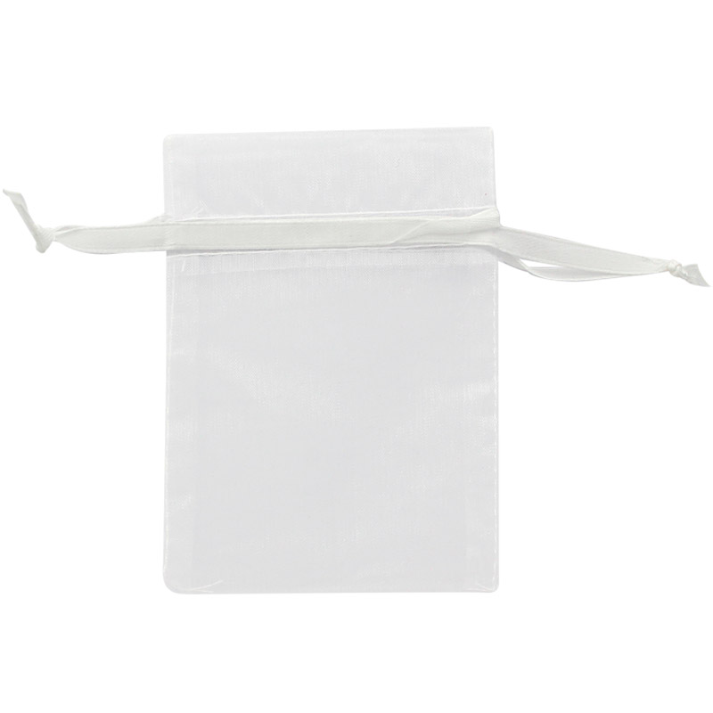 White organza pouches, 15 x 17 cm