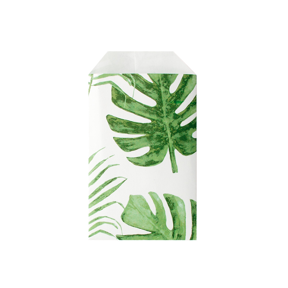 Jungle print paper sachets on white background, 7 x 12 cm, 60g (x125)