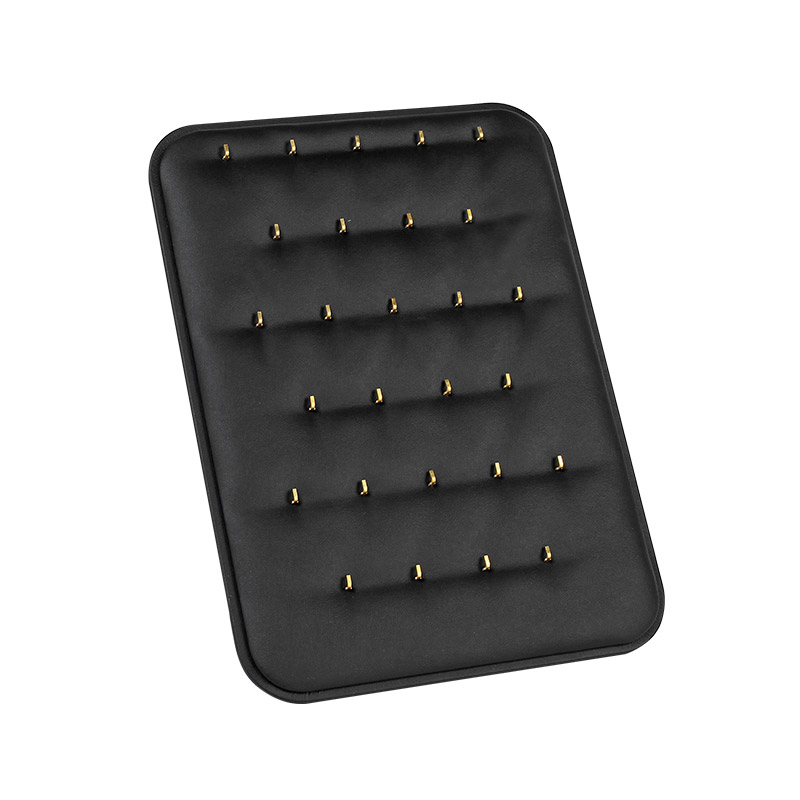 Black smooth finish leatherette display for 27 pendants