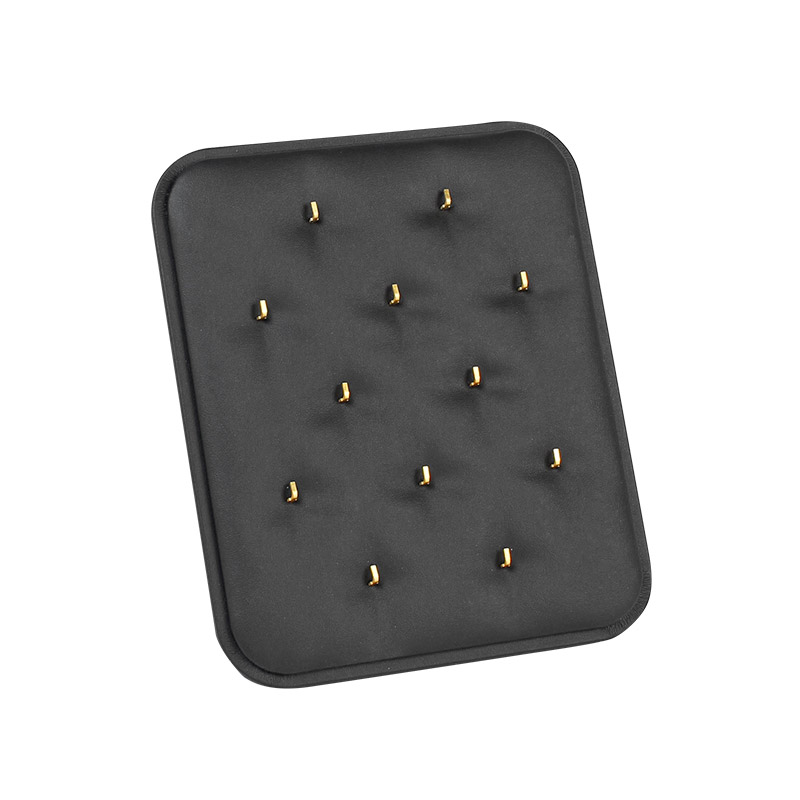 Black smooth finish leatherette display for 12 pendants