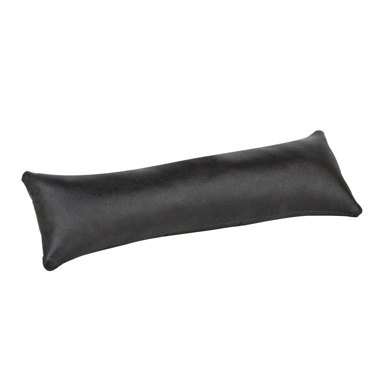Black smooth finish man-made leatherette bracelet/watch pillow