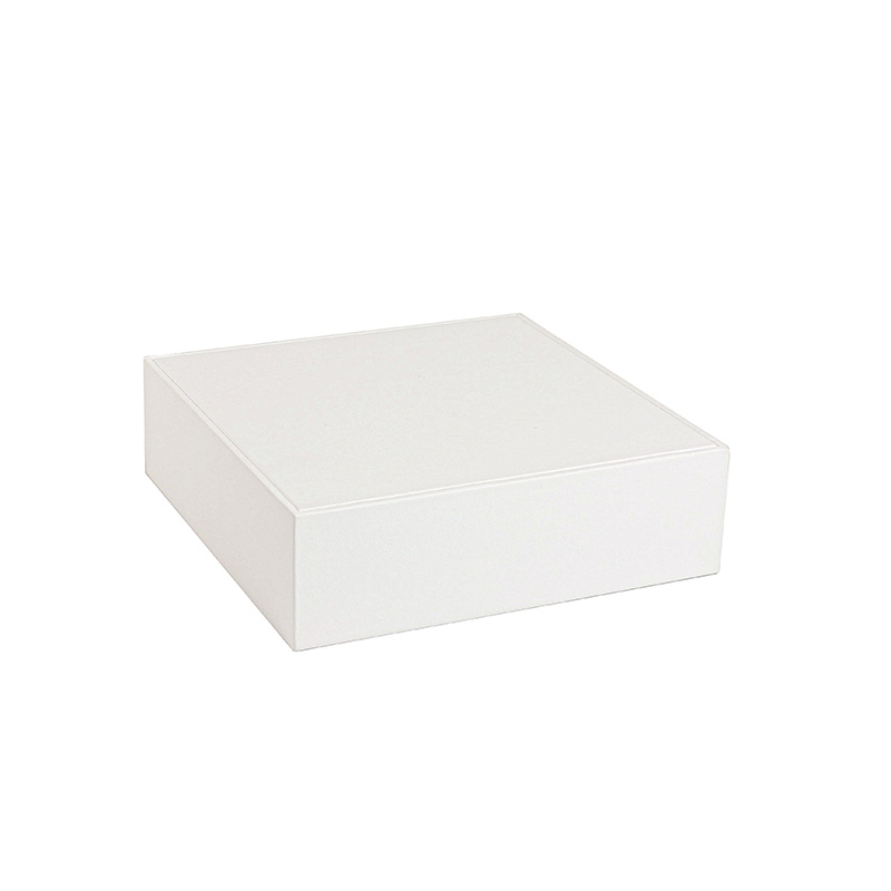Display stand with smooth white synthetic cover - 20 x 20 x H 6cm