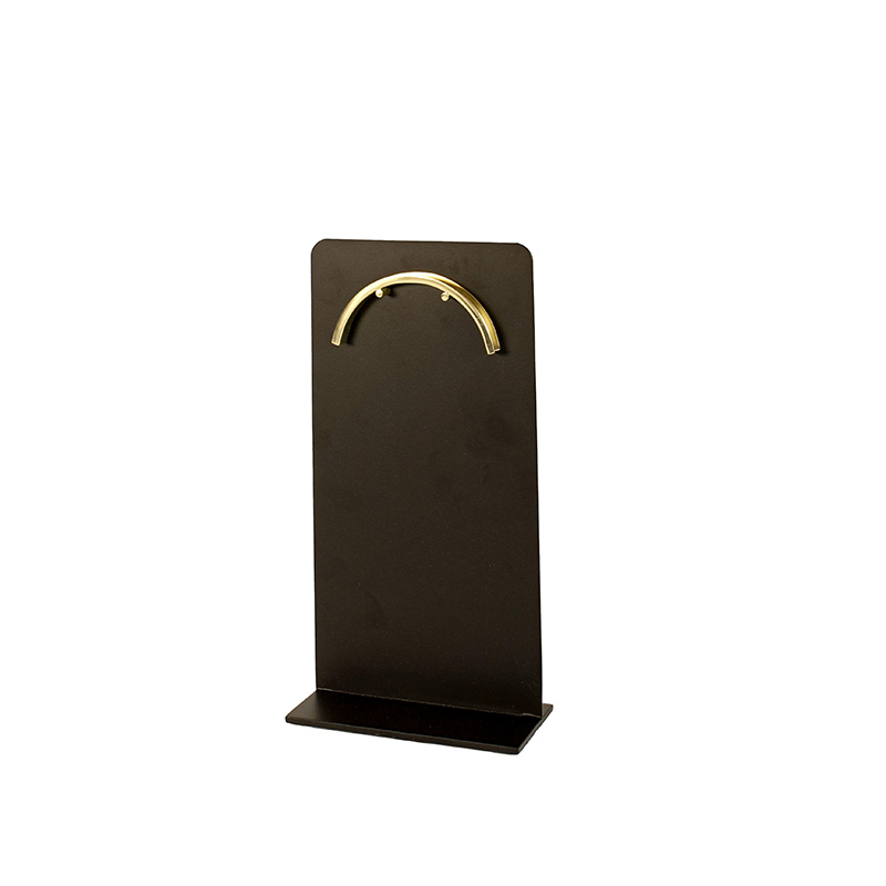 Matt black and gold metal necklace and chain display stand - 30.5 cm tall