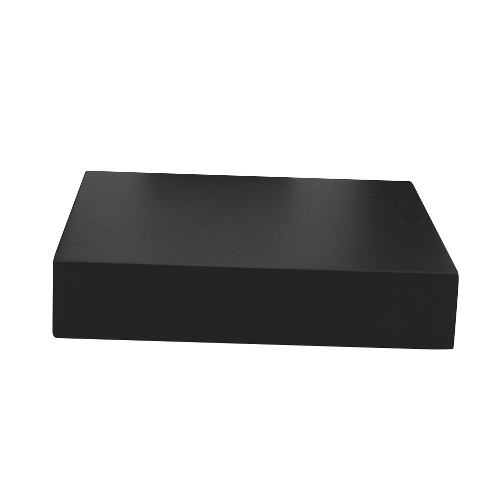 Matt black painted wood (MDF) display platform 8 x 7 x 8cm