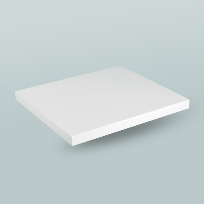 Matt white display tray in painted wood (MDF) 30 x 35cm