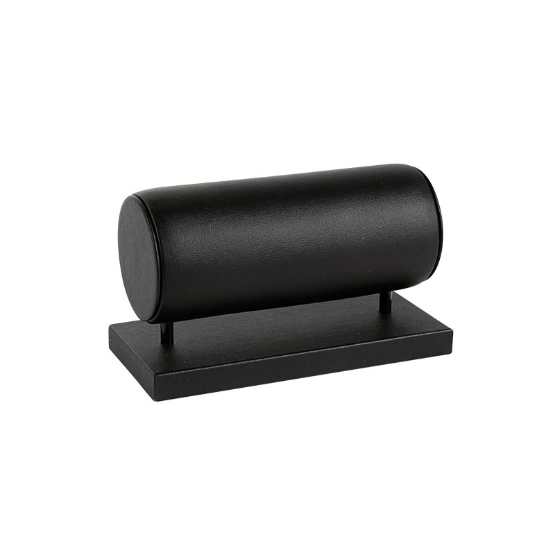 Removable black smooth finish leatherette bracelet bar 15 x 8.5 cm tall