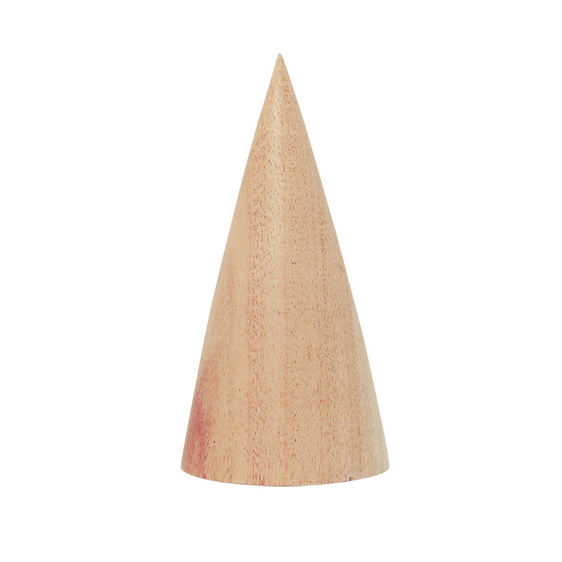 Cone shaped wooden bracelet holder