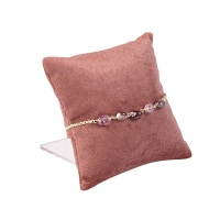 Antique pink velveteen pillow