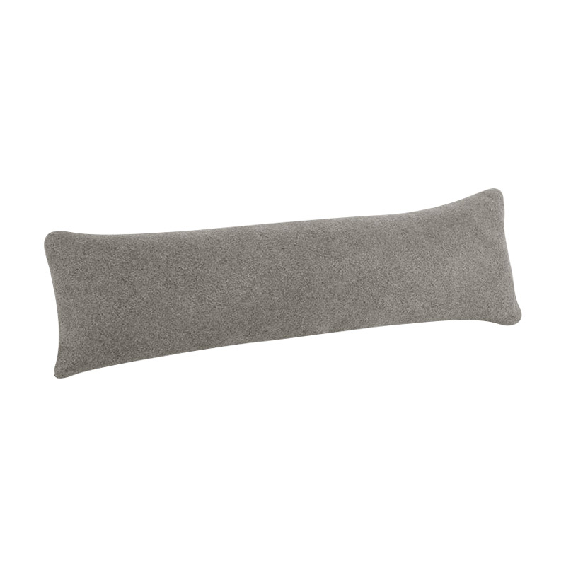 Long display pillow in anthracite grey microfibre 25 x 8cm