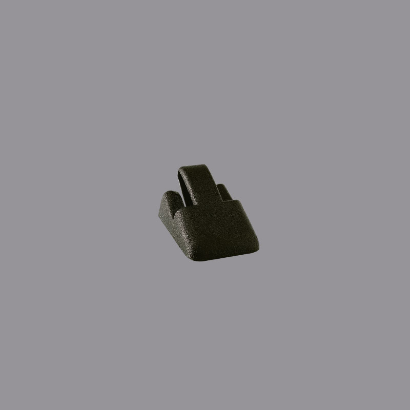 Black moulded plastic ring display stand