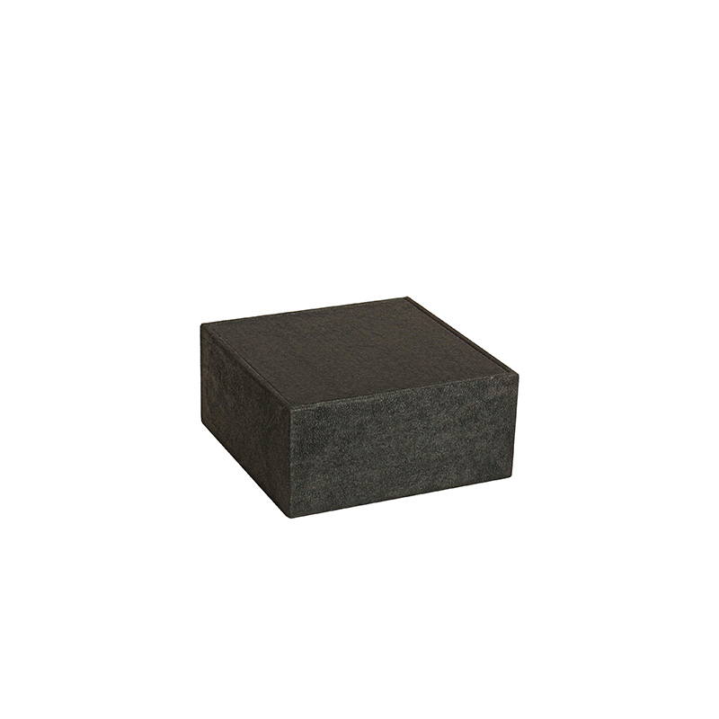 Display stand in black suede-look fabric - 13 x 13 x H 6cm