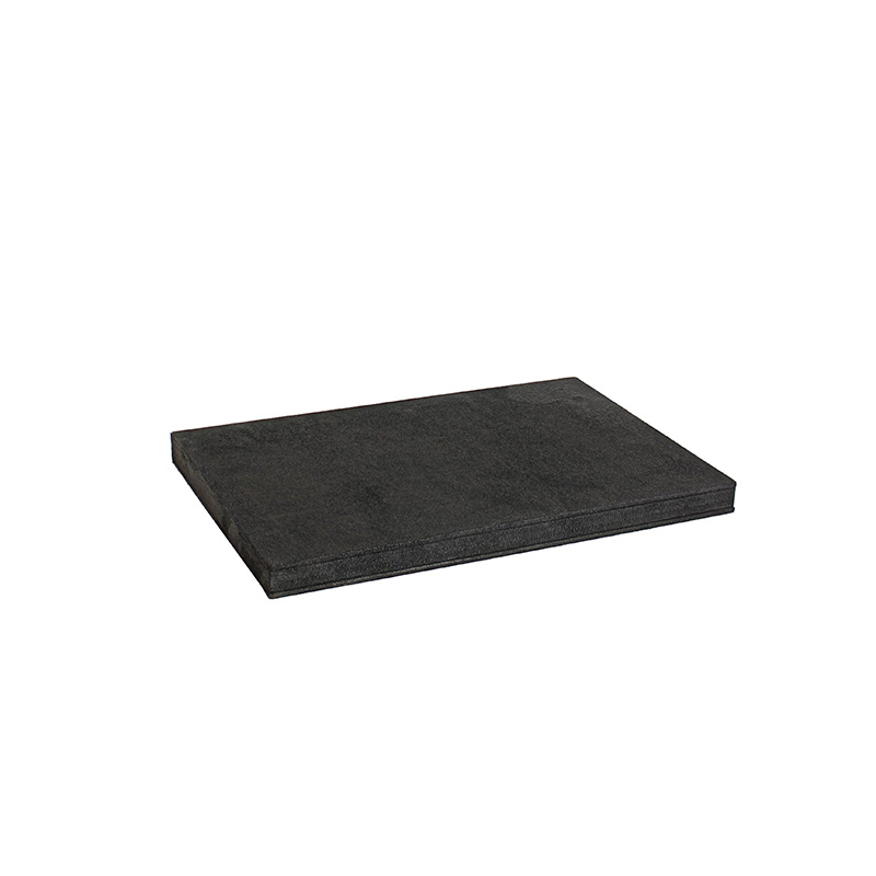 Display tray in black suede-look fabric - 30 x 20 x H 2cm