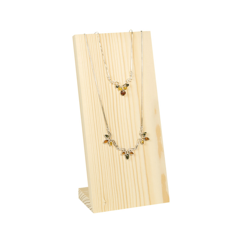 Free standing pine flat necklace display 12 x 26 cm