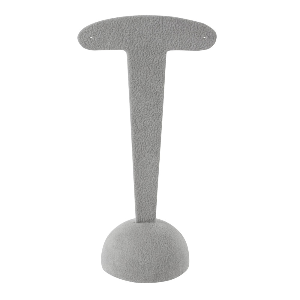 Grey T-shaped display for earrings 12 cm