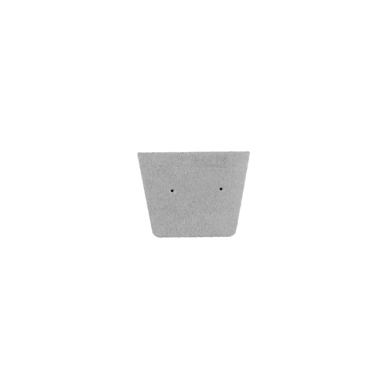 Small light grey suedette display stand for one pair of earrings