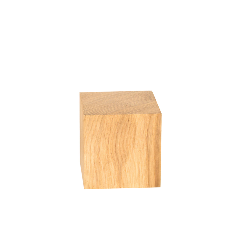 Solid oak display cube 8 x 8 x 8 cm
