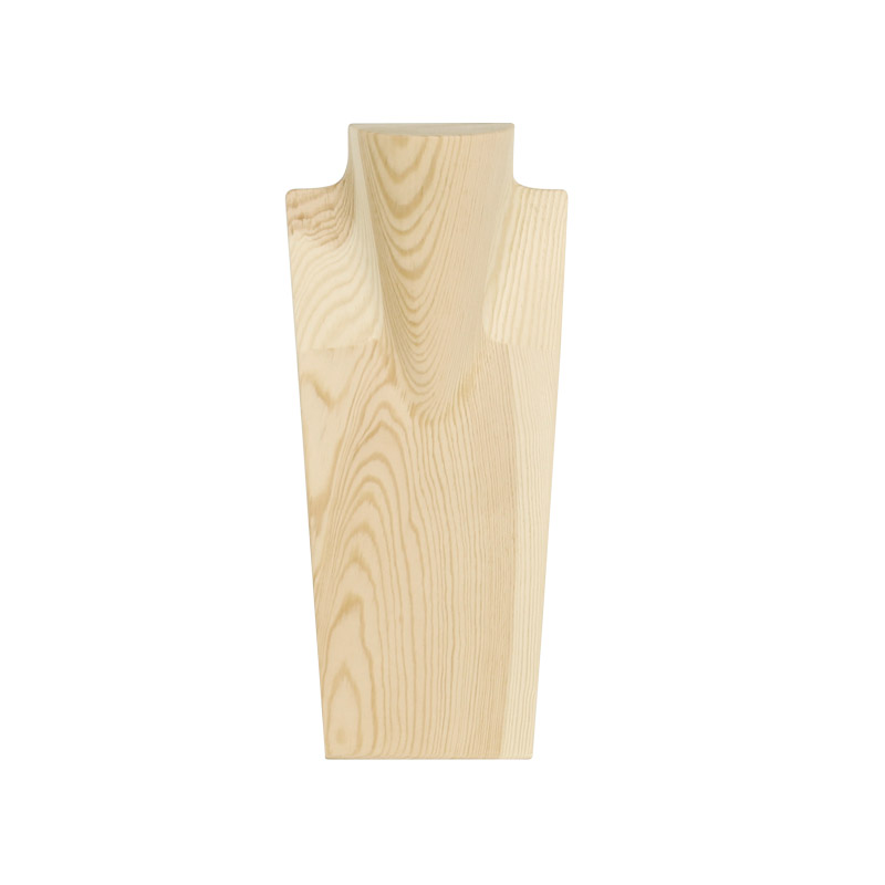 Solid pine dipslay bust with neck 14 x 30cm