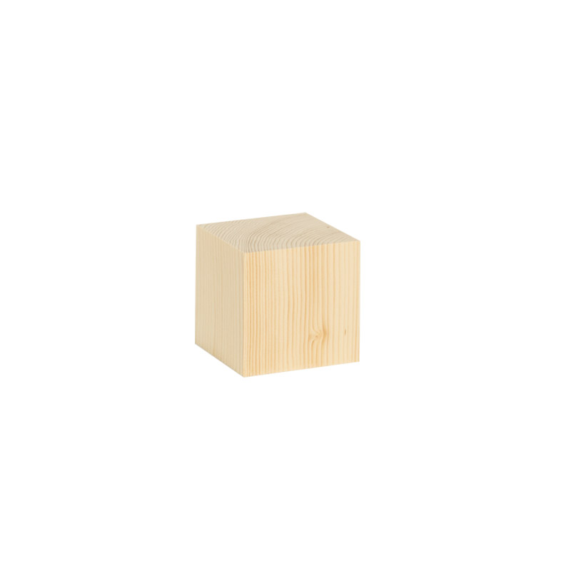 Solid pine display cube 8 x 8 x 8cm