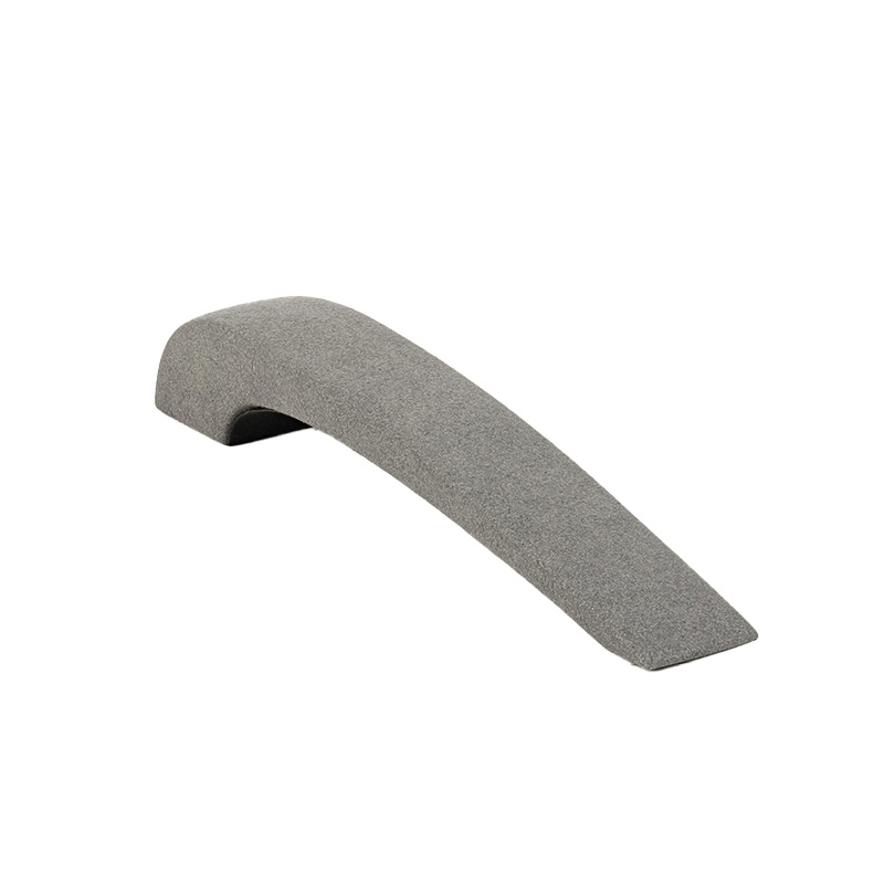 Slide display for bracelet in anthracite grey microfibre and resin, 23.5cm