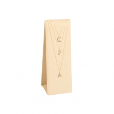 Flat display for necklaces/chains in cream synthetic suede, cream H 20cm