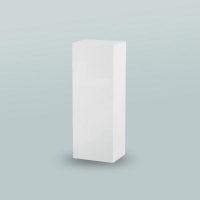 Matt white painted wood (MDF) necklace display pedestal with velcro fastening, 18cm tall
