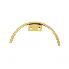 Wall-mounted necklace display in shiny gold-coloured metal, 12 x 5.5 cm