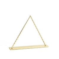 Gold-coloured metal triangular display for 10 pairs of earrings, H 15cm