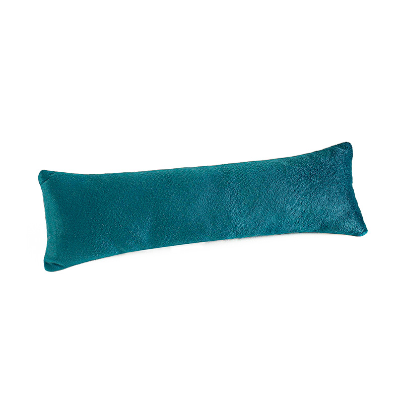 Teal velveteen bracelet bolster with rear stand 8 x 25 cm