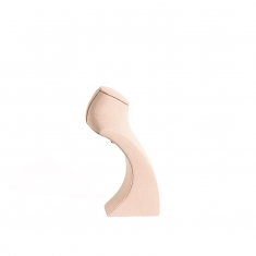 Bust in powder pink synthetic suede, H 24cm