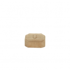 Faux chamois leather finish ring holder 2,5x5,5x5,1 cm