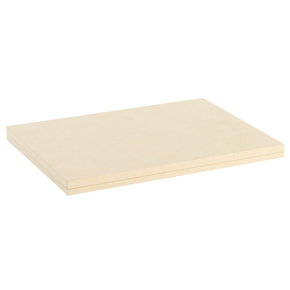 Cream coloured suedette finish display tray 20.2x28.2x1.5cm