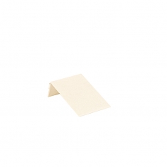 Tilted display for necklaces in cream synthetic suede, H 5.5cm