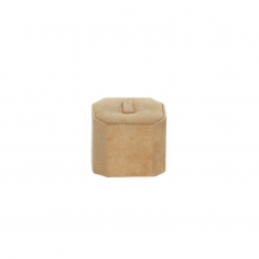 Faux chamois leather finish ring holder 5x5,5x5,1 cm