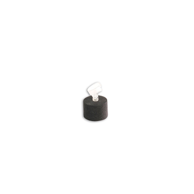 Round black granite finish metal ring holder 4.5 cm tall