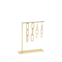 Gold-coloured metal display for 1 pair of earrings, H 10.5cm