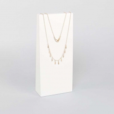 Display for necklaces/chains bracelets in wood (MDF), painted matt white H 22.5cm