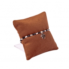 Terracotta velveteen pillow