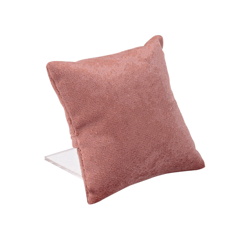 Antique pink velveteen pillow