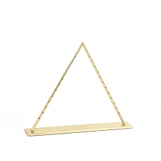 Gold-coloured metal triangular display for 10 pairs of earrings, H 15cm