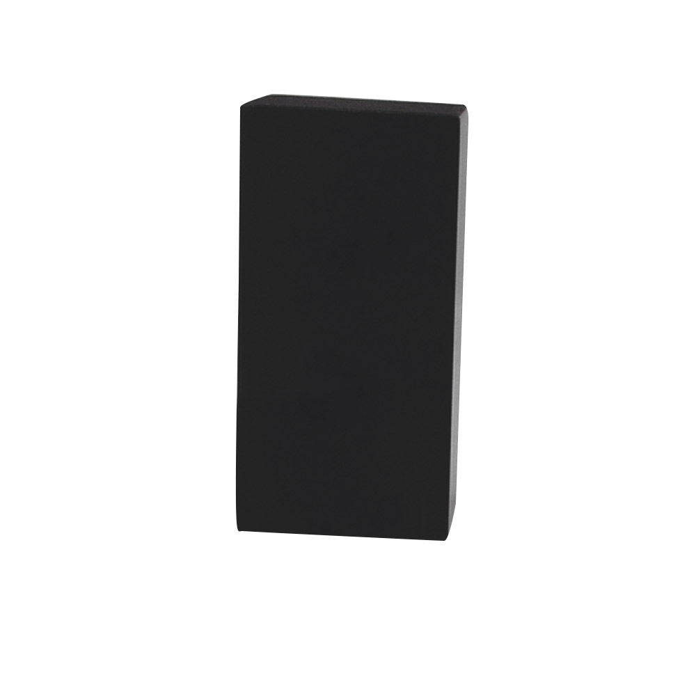 Matt black painted wood (MDF) display platform 8 x 8 x 16cm