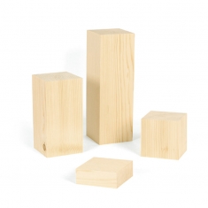 Solid pine display cube 8 x 8 x 8cm