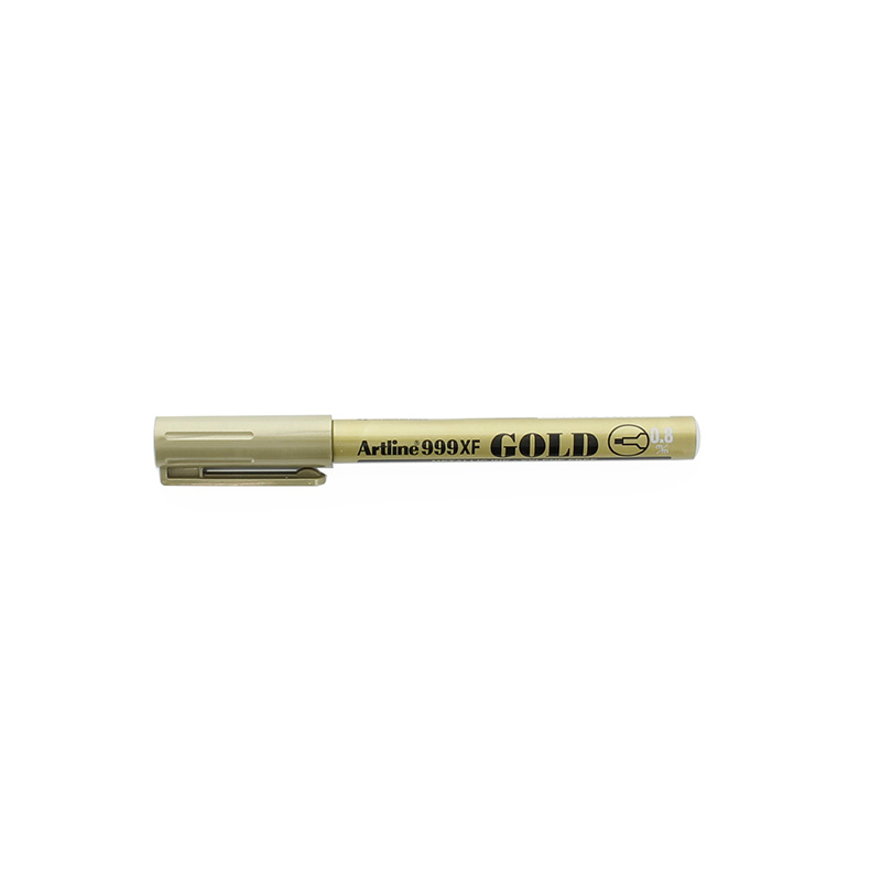 Extra fine tip metallic gold marker pen 0.8mm (x2)