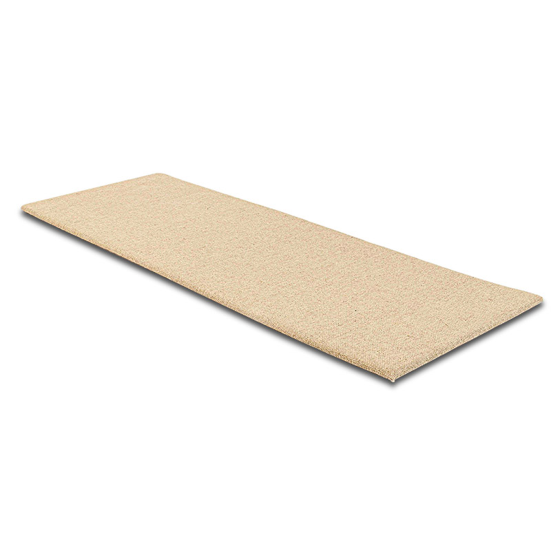 Natural linen panel for display case, foam centre, 19.5 x 19.5 cm